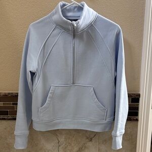 Danskin Light Blue Half-Zip Sweatshirt